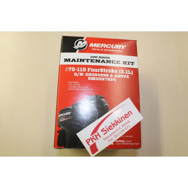 Huoltosarja F75-115 (2,1L), 100 tuntia